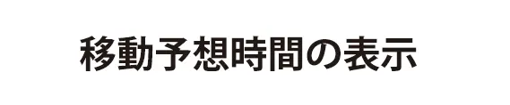 移動予想時間の表示