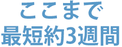 ここまで最短約3週間